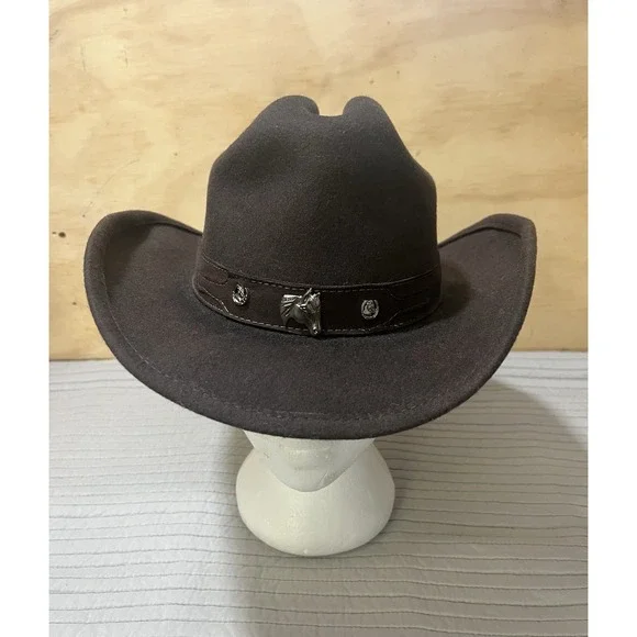 Cody James WOOL FELT Dark Brown Western Cowboy Hat Size XL Unisex Adult - Picture 2 of 14
